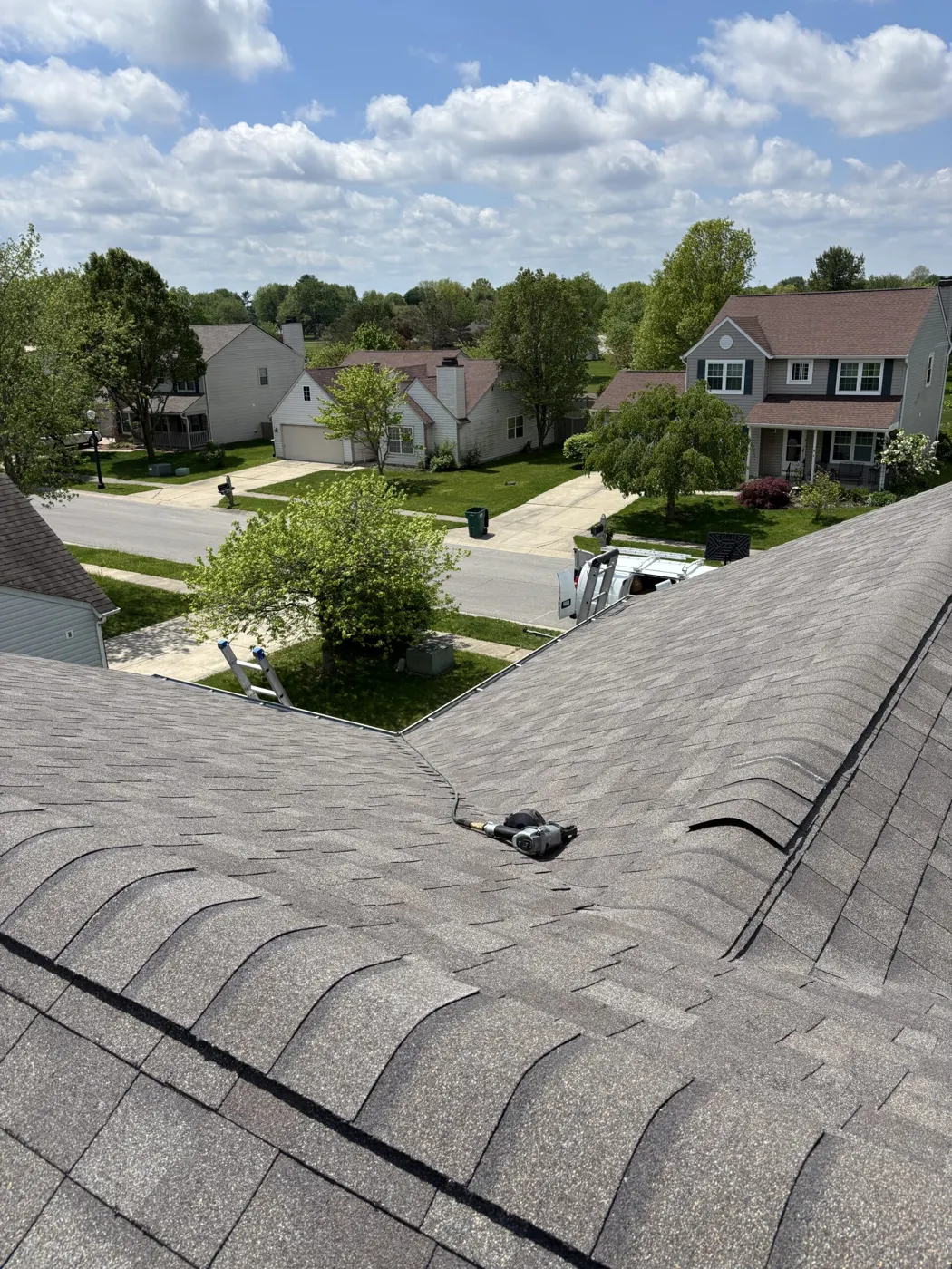 Roof valley and ridge cap shingles